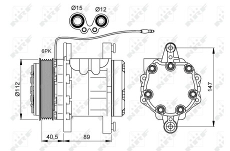 Компресор кондиціонера NRF 32878