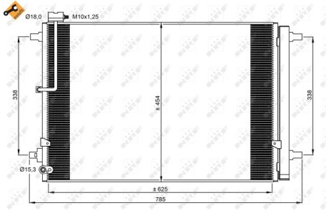 Радіатор кондиціонера NRF 350059