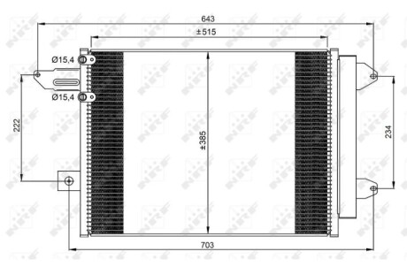 Радіатор кондиціонера NRF 350070