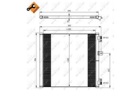 Радіатор кондиціонера NRF 350204