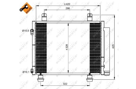 Радіатор кондиціонера NRF 350208