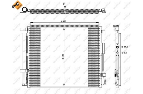 Радиатор кондиционера NRF 350333