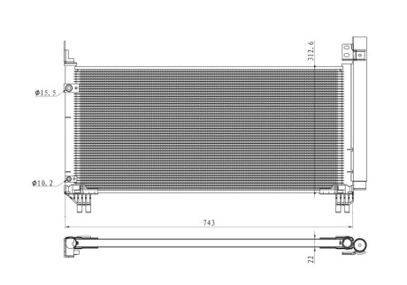 Радіатор кондиціонера NRF 350466