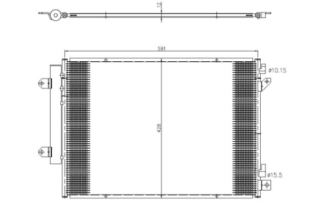 Радіатор кондиціонера NRF 350472