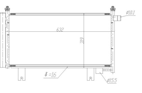 Радіатор кондиціонера NRF 350473