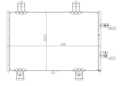 Радіатор кондиціонера NRF 350480