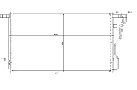 Радиатор кондиционера NRF 350486