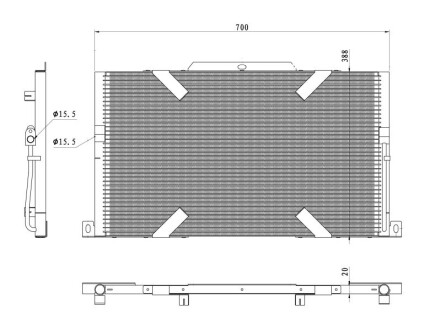 Радіатор кондиціонера NRF 350489