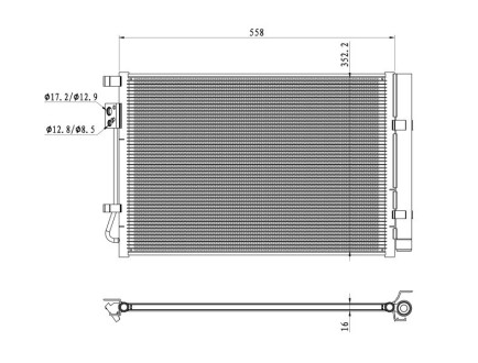 Радиатор кондиционера NRF 350492