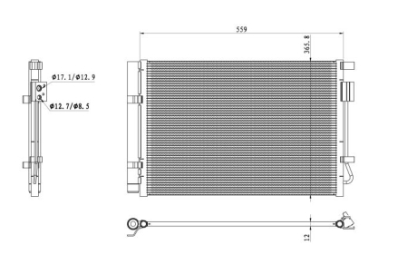 Радіатор кондиціонера NRF 350496