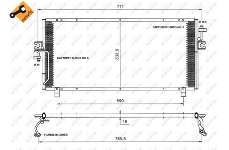 Радіатор кондиціонера NRF 35195