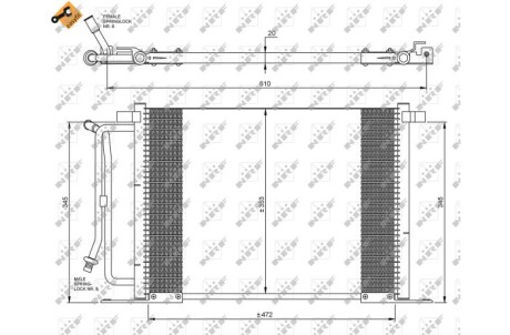 Радіатор кондиціонера NRF 35250