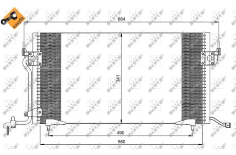 Радиатор кондиционера NRF 35260