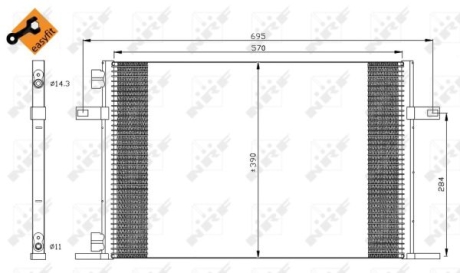 Радиатор кондиционера NRF 35311