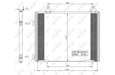 Радіатор кондиціонера NRF 35351