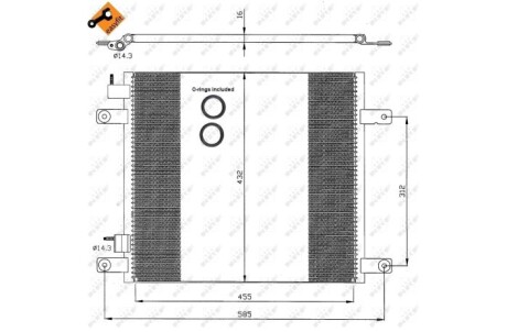 Радиатор кондиционера NRF 35364