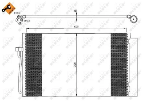 Радиатор кондиционера BMW 5 (E60/E61/E63)/7 (E65/E66/E67) 2.0D-4.4D 02-10 NRF 35538