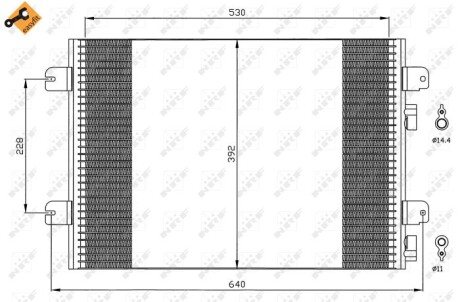 Радіатор кондиціонера NRF 35542