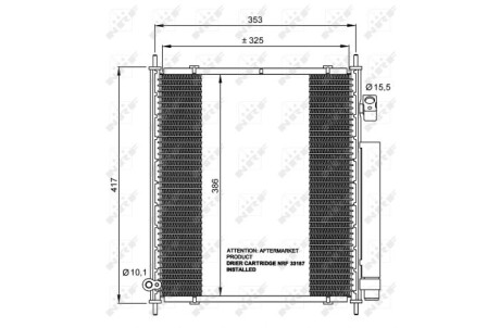 Радиатор кондиционера NRF 35562