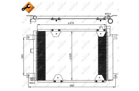 Радиатор кондиционера NRF 35580