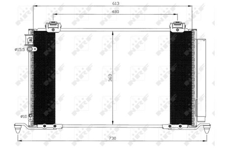 Радиатор кондиционера NRF 35595