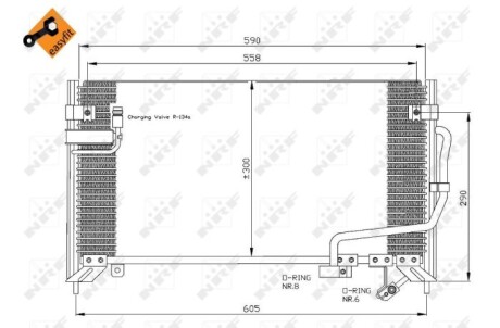 Радиатор кондиционера NRF 35650