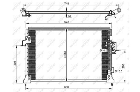 Радіатор кондиціонера NRF 35754