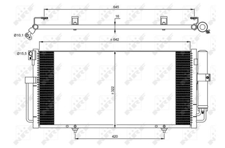 Радиатор кондиционера NRF 35875