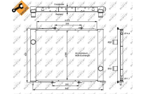 Радиатор кондиционера NRF 35887