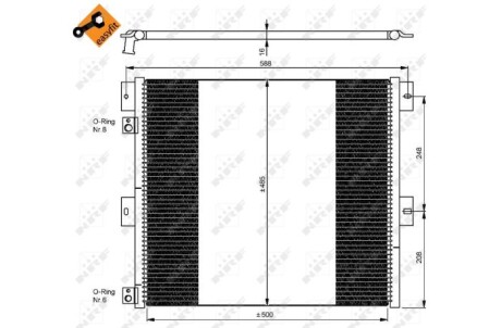 Радиатор кондиционера NRF 35924