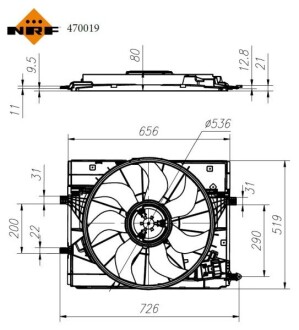 Вентилятор радіатора NRF 470019