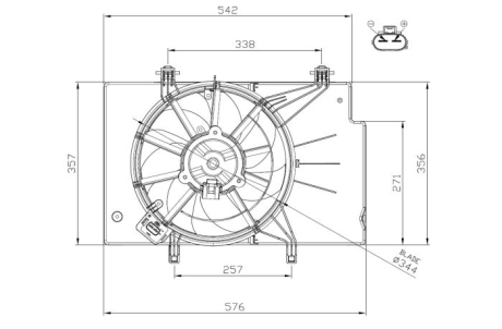 Вентилятор радіатора NRF 47957