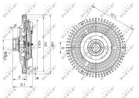 Муфта вентилятора BMW 5 (E34/E39)/7 (E38) 92-03 NRF 49581