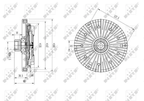 Муфта вентилятора BMW 3 (E46)/7 (E65/E66/E67) 02-08 NRF 49589