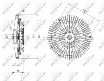 Муфта вентилятора MB E-class (W210) 96-99 NRF 49617