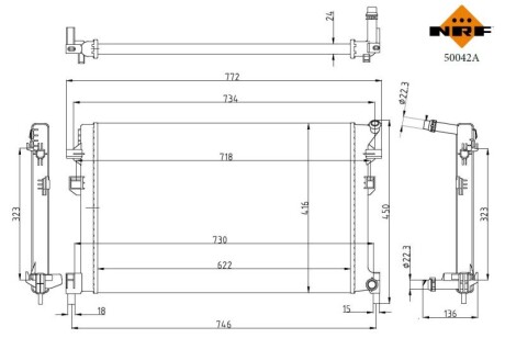 Радіатор NRF 50042A