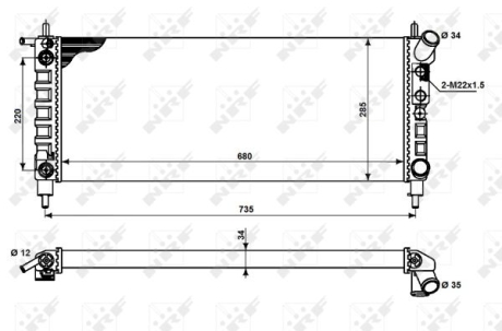 Радиатор NRF 50242