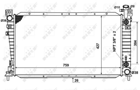 Радіатор NRF 50334