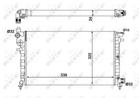 Радиатор NRF 509502A