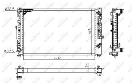 Радиатор охлаждения Audi A4/A6/VW Passat 94-05 (Economy Class) NRF 529504A