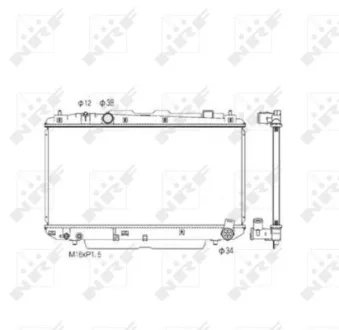 Радіатор охолодження Toyota Rav4 2.0d 4WD 01-05 NRF 53572