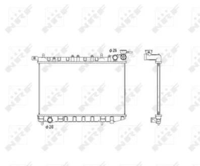 Радіатор охолодження Nissan Sunny 1.4/1.6 88-95 NRF 53583