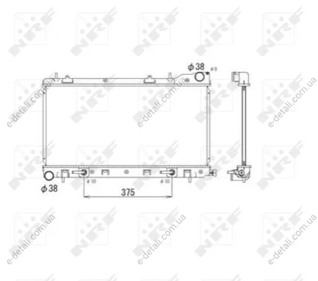 Радиатор охлаждения Subaru Forester 2.0 S 98-02 NRF 53596 (фото 1)