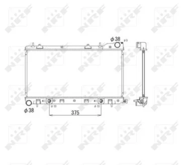Радіатор охолодження Subaru Forester 2.0 S 98-02 NRF 53596