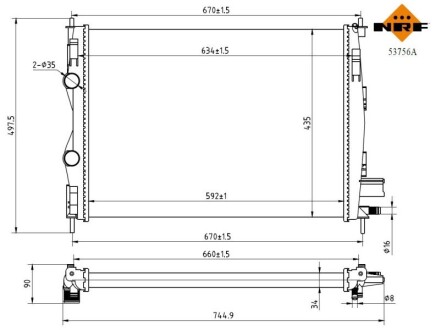 Радіатор NRF 53756A