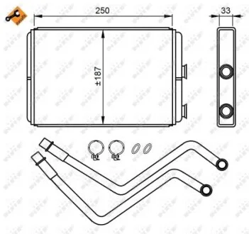 Радіатор пічки Citroen Jumpy/Fiat Scudo 1.6-2.0 JTD 06- NRF 54211