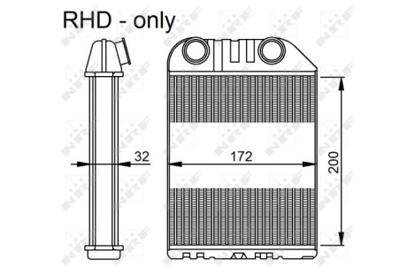 Радіатор пічки NRF 54286