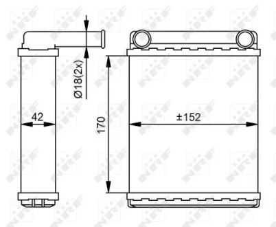 Радіатор пічки MB Sprinter TDI NRF 54306