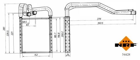 Радиатор печки NRF 54428