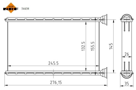 Радіатор пічки NRF 54438